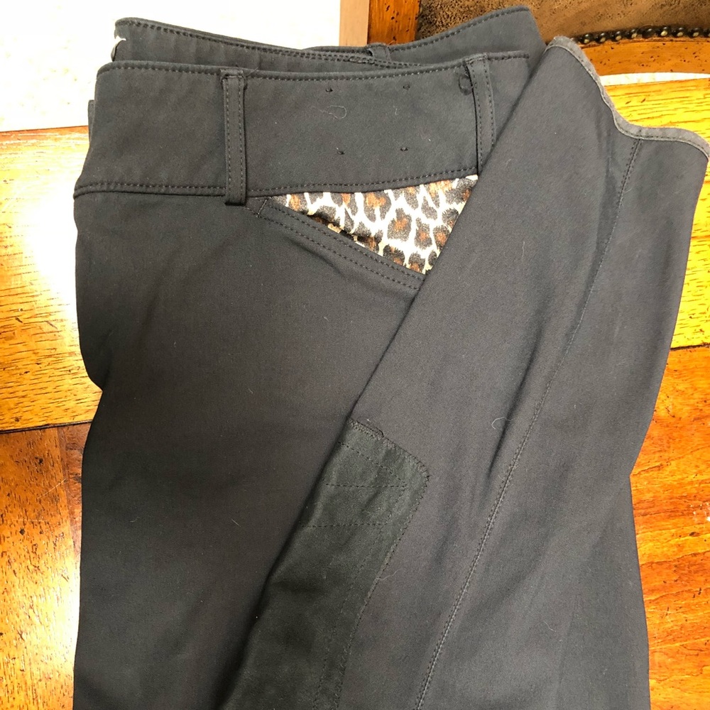 Tailored Sportsman Black/Leopard Riding Pants